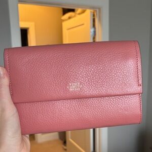 Vince Camuto Rose Leather Wristlet